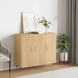 vidaXL Sideboard Sonoma-Eiche 90x34x80 cm Holzwerkstoff
