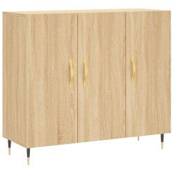 vidaXL Sideboard Sonoma-Eiche 90x34x80 cm Holzwerkstoff