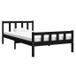 vidaXL Massivholzbett Schwarz 100x200 cm vidaXL Massivholzbett Schwarz 100x200 cm