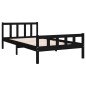 vidaXL Massivholzbett Schwarz 100x200 cm vidaXL Massivholzbett Schwarz 100x200 cm