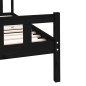 vidaXL Massivholzbett Schwarz 100x200 cm vidaXL Massivholzbett Schwarz 100x200 cm