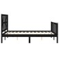 vidaXL Massivholzbett mit Kopfteil Schwarz 120x200 cm vidaXL Massivholzbett mit Kopfteil Schwarz 120x200 cm