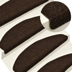 vidaXL Selbstklebende Treppenmatten 5 Stk. Braun 65x21x4cm Nadelvlies