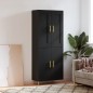 vidaXL Highboard Schwarz 69,5x34x180 cm Holzwerkstoff vidaXL Highboard Schwarz 69,5x34x180 cm Holzwerkstoff