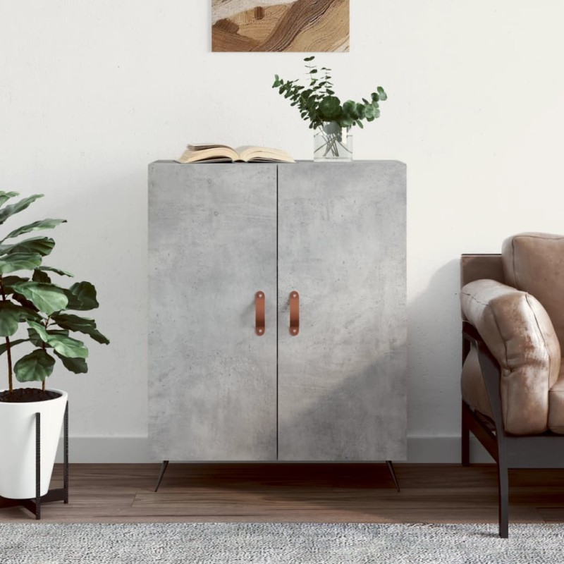 vidaXL Sideboard Betongrau 69,5x34x90 cm Holzwerkstoff vidaXL Sideboard Betongrau 69,5x34x90 cm Holzwerkstoff