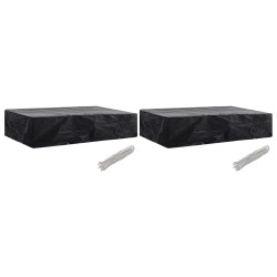 vidaXL Gartenliege-Abdeckungen 2 Stk. 8 Ösen 218x77x55 cm