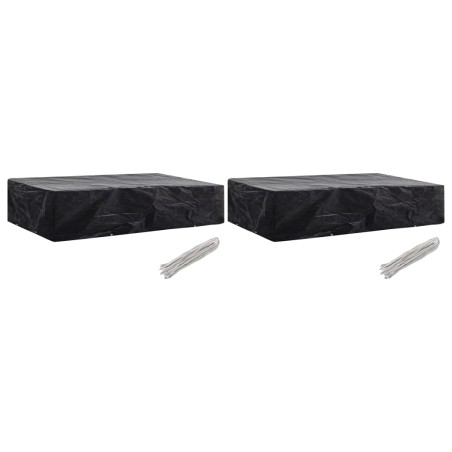 vidaXL Gartenliege-Abdeckungen 2 Stk. 8 Ösen 218x77x55 cm