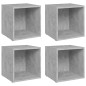 vidaXL TV-Schränke 4 Stk. Betongrau 37x35x37 cm Holzwerkstoff vidaXL TV-Schränke 4 Stk. Betongrau 37x35x37 cm Holzwerkstoff