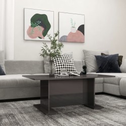 vidaXL Couchtisch Hochglanz-Grau 103,5x60x40 cm Holzwerkstoff