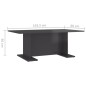 vidaXL Couchtisch Hochglanz-Grau 103,5x60x40 cm Holzwerkstoff vidaXL Couchtisch Hochglanz-Grau 103,5x60x40 cm Holzwerkstoff