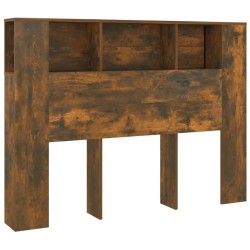 vidaXL Kopfteil mit Ablagen Räuchereiche 140x18,5x104,5 cm