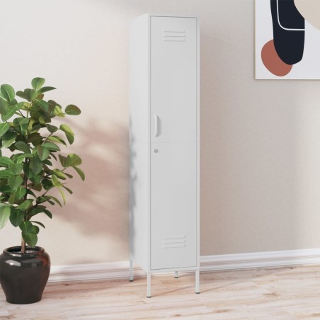 vidaXL Schließfachschrank Weiß 35x46x180 cm Stahl 