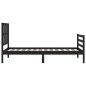 vidaXL Massivholzbett mit Kopfteil Schwarz 100x200 cm vidaXL Massivholzbett mit Kopfteil Schwarz 100x200 cm