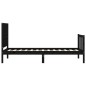 vidaXL Massivholzbett mit Kopfteil Schwarz 90x200 cm vidaXL Massivholzbett mit Kopfteil Schwarz 90x200 cm