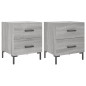 vidaXL Nachttische 2 Stk. Grau Sonoma 40x35x47,5 cm Holzwerkstoff vidaXL Nachttische 2 Stk. Grau Sonoma 40x35x47,5 cm Holzwerkstoff