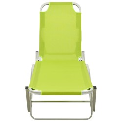 vidaXL Sonnenliege Aluminium und Textilene Grün