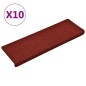 vidaXL Treppenmatten 10 Stk. Bordeauxrot 65x21x4 cm Nadelvlies vidaXL Treppenmatten 10 Stk. Bordeauxrot 65x21x4 cm Nadelvlies