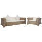 2-tlg. Sofagarnitur mit Kissen Natur Rattan 2-tlg. Sofagarnitur mit Kissen Natur Rattan