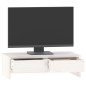 vidaXL Monitorständer Weiß 50x27x15 cm Massivholz Kiefer vidaXL Monitorständer Weiß 50x27x15 cm Massivholz Kiefer