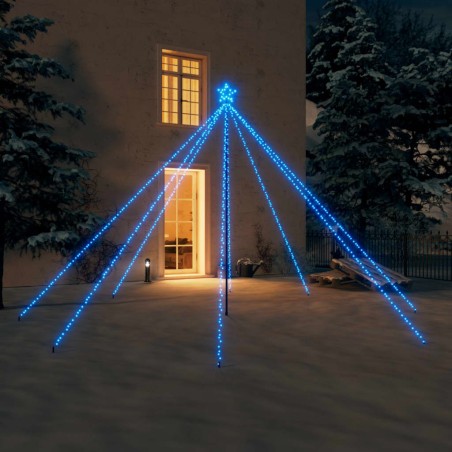 vidaXL Weihnachtsbaum-Lichterkette Indoor Outdoor 576 LEDs Blau 3,6 m