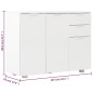vidaXL Sideboard Hochglanz-Weiß 107x35x80,5 cm vidaXL Sideboard Hochglanz-Weiß 107x35x80,5 cm