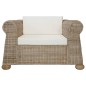 2-tlg. Sofagarnitur mit Kissen Natur Rattan 2-tlg. Sofagarnitur mit Kissen Natur Rattan