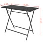 vidaXL 7-tlg. Garten-Essgruppe Klappbar Stahl Poly Rattan Schwarz vidaXL 7-tlg. Garten-Essgruppe Klappbar Stahl Poly Rattan Schwarz