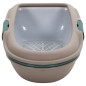 vidaXL Katzenklo Braun und Weiß 59x39x22 cm PP vidaXL Katzenklo Braun und Weiß 59x39x22 cm PP
