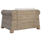 2-tlg. Sofagarnitur mit Kissen Natur Rattan 2-tlg. Sofagarnitur mit Kissen Natur Rattan