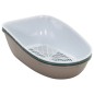 vidaXL Katzenklo Braun und Weiß 59x39x22 cm PP vidaXL Katzenklo Braun und Weiß 59x39x22 cm PP