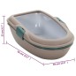 vidaXL Katzenklo Braun und Weiß 59x39x22 cm PP vidaXL Katzenklo Braun und Weiß 59x39x22 cm PP