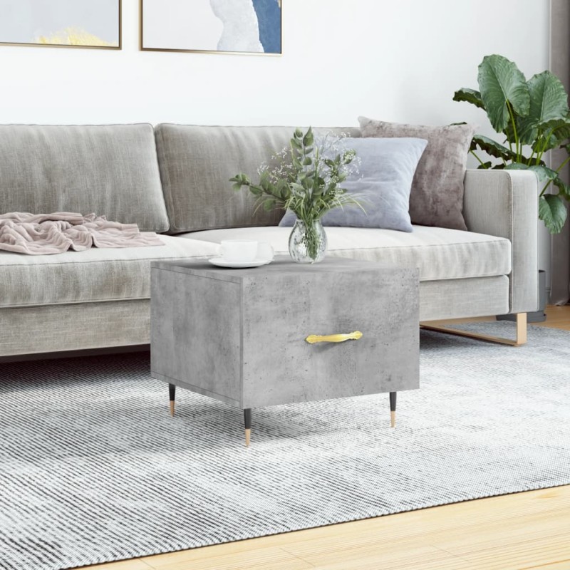 vidaXL Couchtisch Betongrau 50x50x40 cm Holzwerkstoff vidaXL Couchtisch Betongrau 50x50x40 cm Holzwerkstoff