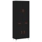 vidaXL Highboard Schwarz 69,5x34x180 cm Holzwerkstoff vidaXL Highboard Schwarz 69,5x34x180 cm Holzwerkstoff