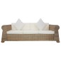 2-tlg. Sofagarnitur mit Kissen Natur Rattan 2-tlg. Sofagarnitur mit Kissen Natur Rattan