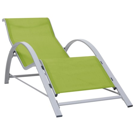 vidaXL Sonnenliege Textilene und Aluminium Grün