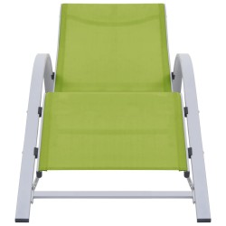 vidaXL Sonnenliege Textilene und Aluminium Grün