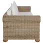 2-tlg. Sofagarnitur mit Kissen Natur Rattan 2-tlg. Sofagarnitur mit Kissen Natur Rattan