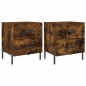 vidaXL Nachttische 2 Stk. Räuchereiche 40x35x47,5 cm Holzwerkstoff vidaXL Nachttische 2 Stk. Räuchereiche 40x35x47,5 cm Holzwerkstoff