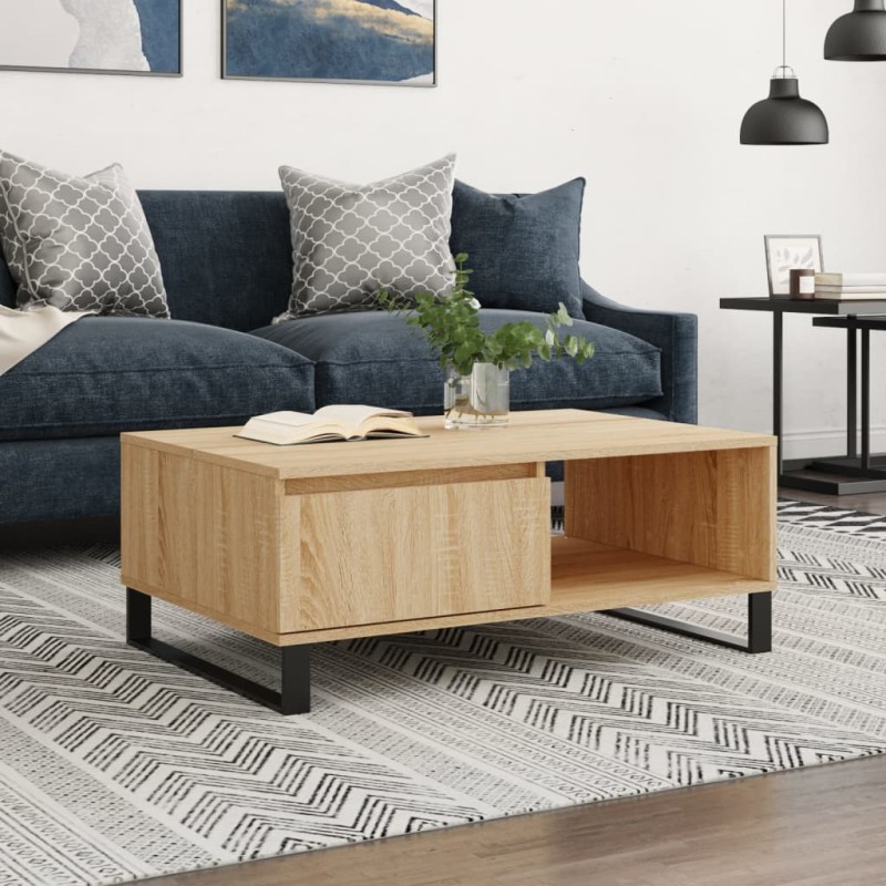 vidaXL Couchtisch Sonoma-Eiche 90x60x35 cm Holzwerkstoff vidaXL Couchtisch Sonoma-Eiche 90x60x35 cm Holzwerkstoff