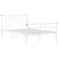 vidaXL Bettgestell Weiß Metall 120x200 cm