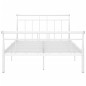 vidaXL Bettgestell Weiß Metall 120x200 cm