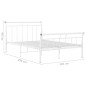 vidaXL Bettgestell Weiß Metall 120x200 cm