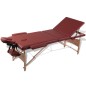 Massagetisch mit Holzrahmen, faltbar 3 Zonen Rot Massagetisch mit Holzrahmen, faltbar 3 Zonen Rot