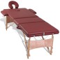 Massagetisch mit Holzrahmen, faltbar 3 Zonen Rot Massagetisch mit Holzrahmen, faltbar 3 Zonen Rot