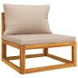 vidaXL 12-tlg. Garten-Lounge-Set mit Taupe Kissen Massivholz vidaXL 12-tlg. Garten-Lounge-Set mit Taupe Kissen Massivholz