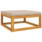 vidaXL 12-tlg. Garten-Lounge-Set mit Taupe Kissen Massivholz vidaXL 12-tlg. Garten-Lounge-Set mit Taupe Kissen Massivholz