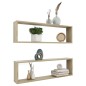 vidaXL Würfelregale 2 Stk. Sonoma-Eiche 100x15x30 cm Holzwerkstoff vidaXL Würfelregale 2 Stk. Sonoma-Eiche 100x15x30 cm Holzwerkstoff
