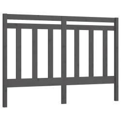 vidaXL Kopfteil Grau 166x4x100 cm Massivholz Kiefer