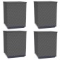 vidaXL Pflanzgefäße 4 Stk. Schwarz 30x30x37 cm Polypropylen vidaXL Pflanzgefäße 4 Stk. Schwarz 30x30x37 cm Polypropylen