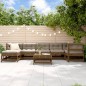 vidaXL 8-tlg. Garten-Lounge-Set mit Kissen Honigbraun Massivholz vidaXL 8-tlg. Garten-Lounge-Set mit Kissen Honigbraun Massivholz